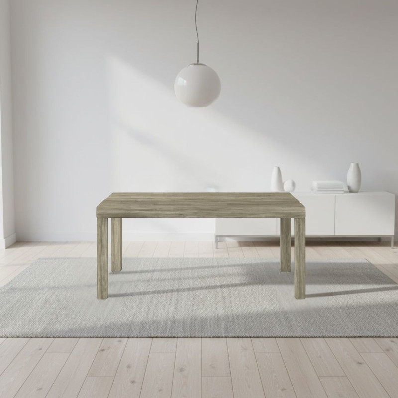 Tavolo Imab Piana T07 in larice grigio con 2 allunghe 140x90x75H cm.