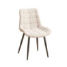 Sedia Mika con seduta in tessuto KSR 2 beige e struttura in metallo nero set 4 pezzi