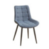 Sedia Mika con seduta in tessuto KSR 29 grey e struttura in metallo nero set 4 pezzi