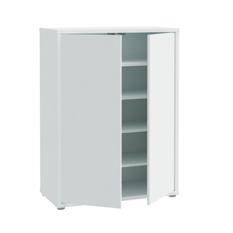 Mobile multiuso Medea 2 ante colore grigio chiaro 74.5x34.9xH 99.1 cm.