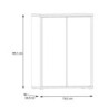 Mobile multiuso Medea 2 ante colore grigio chiaro 74.5x34.9xH 99.1 cm.