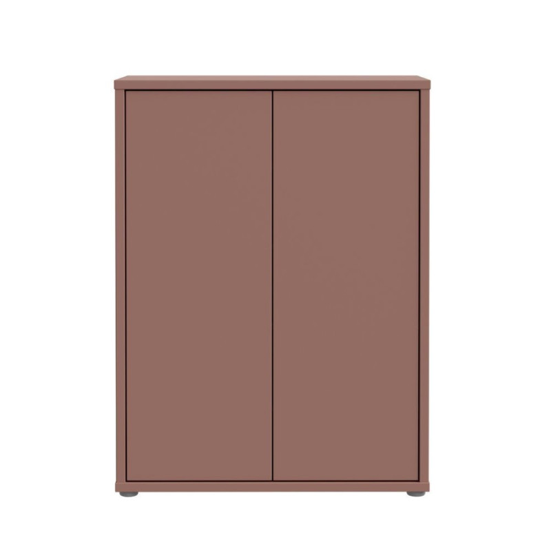 Mobile multiuso Medea 2 ante colore terracotta 74.5x34.9xH 99.1 cm.