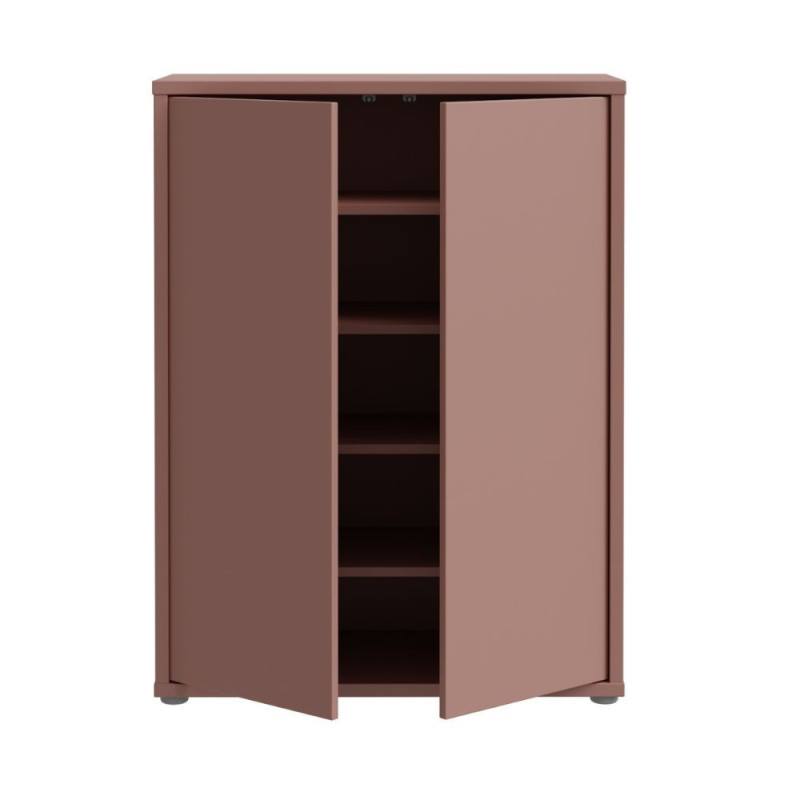 Mobile multiuso Medea 2 ante colore terracotta 74.5x34.9xH 99.1 cm.