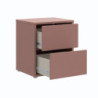 Comodino Medea 2 cassetti in colore terracotta
