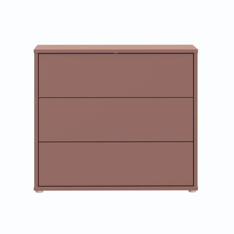 Cassettiera Medea 3 cassetti in colore terracotta