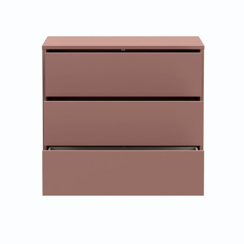 Cassettiera Medea 3 cassetti in colore terracotta