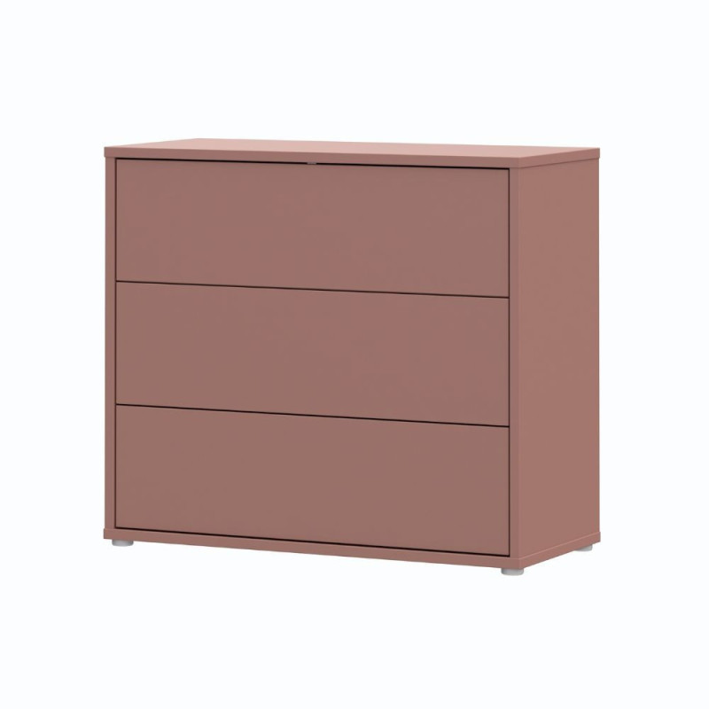 Cassettiera Medea 3 cassetti in colore terracotta