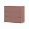 Cassettiera Medea 3 cassetti in colore terracotta