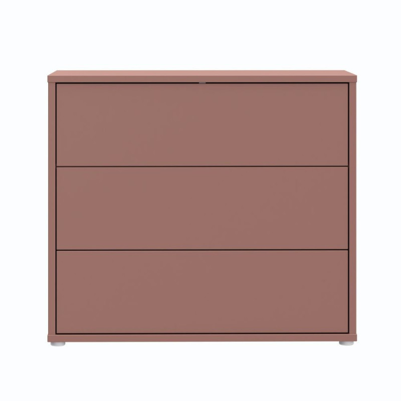 Cassettiera Medea 3 cassetti in colore terracotta
