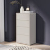 Cassettiera Medea 4 cassetti in colore cashmere 54.8x34.9xH 99.1cm.