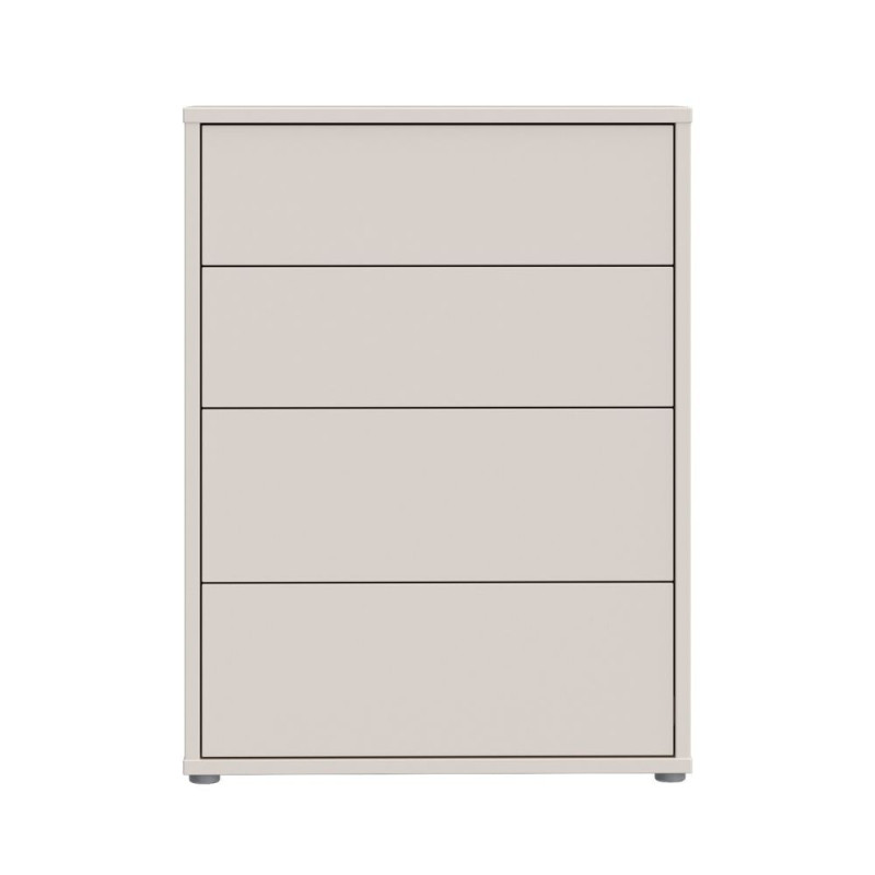Cassettiera Medea 4 cassetti in colore cashmere 74.5x34.9xH99.1 cm.