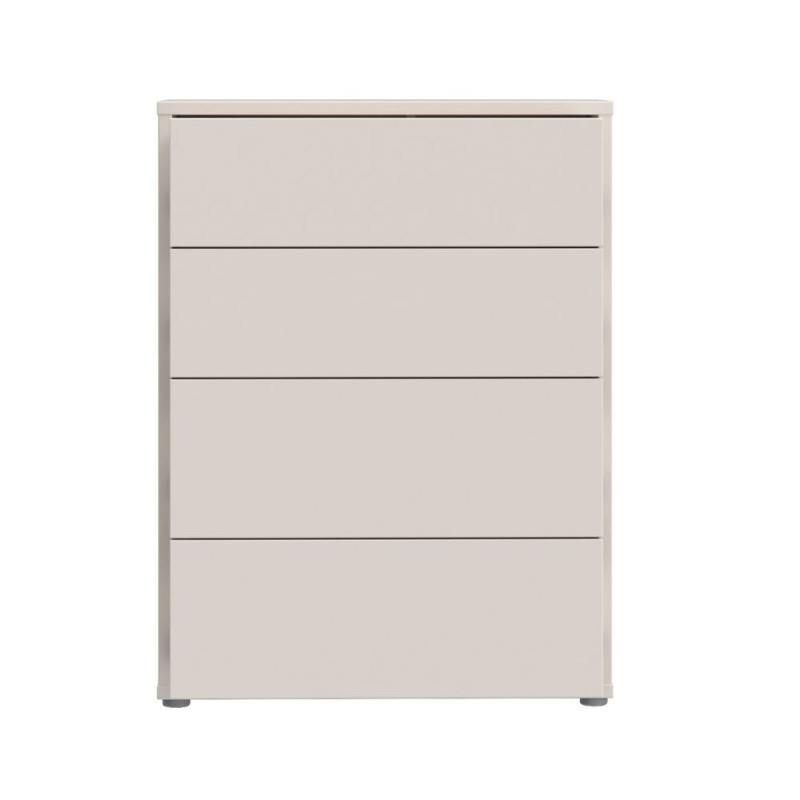 Cassettiera Medea 4 cassetti in colore cashmere 74.5x34.9xH99.1 cm.