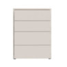 Cassettiera Medea 4 cassetti in colore cashmere 74.5x34.9xH99.1 cm.