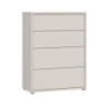 Cassettiera Medea 4 cassetti in colore cashmere 74.5x34.9xH99.1 cm.