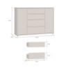 Madia Medea 4 cassetti e 2 ante colore cashmere