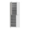 Mobile multiuso Medea 4 ante colore grigio chiaro 74.5x34.9xH 191.9 cm.