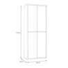 Mobile multiuso Medea 4 ante colore grigio chiaro 74.5x34.9xH 191.9 cm.