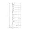 Mobile multiuso Medea 4 ante colore grigio chiaro 74.5x34.9xH 191.9 cm.