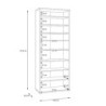Mobile multiuso Medea 4 ante colore cashmere 74.5x34.9xH 191.9 cm.