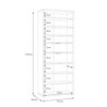 Mobile multiuso Medea 4 ante colore rovere 74.5x34.9xH191.9 cm.