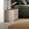 Set di 2 Comodini Londra 2 cassetti colore cashmere e top antracite
