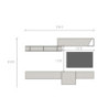 Parete attrezzata Glamour sospesa in cashmere e lava 262x30x200H cm.