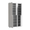Armadio multiuso Medea 6 ante colore grigio chiaro 109.2x34.9xH191.9 cm.