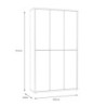 Armadio multiuso Medea 6 ante colore grigio chiaro 109.2x34.9xH191.9 cm.