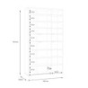 Armadio multiuso Medea 6 ante colore grigio chiaro 109.2x34.9xH191.9 cm.
