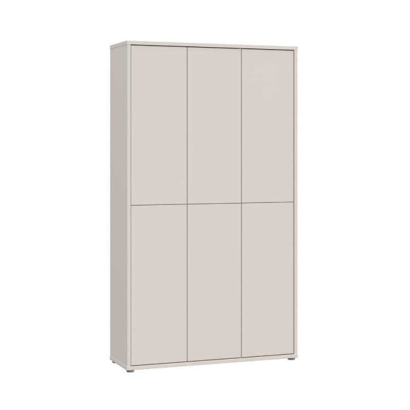 Armadio multiuso Medea 6 ante colore cashmere 109.2x34.9xH191.9 cm.