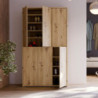 Armadio multiuso Medea 6 ante colore rovere 109.2x34.9xH191.9 cm.