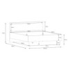 Letto matrimoniale Livia con dettaglio testiera in rattan colore rovere