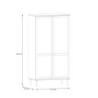 Armadio Livia 2 ante battenti con dettaglio in rattan intrecciato colore rovere