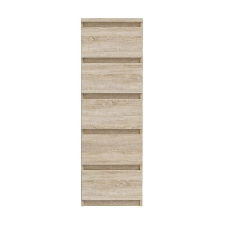 Cassettiera Morgan 5 cassetti 41.8 x 42.2 x H 128 cm. colore rovere
