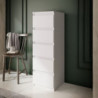 Cassettiera Morgan 5 cassetti 41.8 x 42.2 x H 128 cm. colore bianco opaco