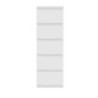 Cassettiera Morgan 5 cassetti 41.8 x 42.2 x H 128 cm. colore bianco opaco