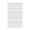 Cassettiera Morgan 5 cassetti 77.2 x 42.2 x H 128.1 cm colore bianco opaco