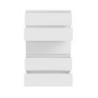 Cassettiera Morgan 5 cassetti 77.2 x 42.2 x H 128.1 cm colore bianco opaco