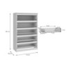 Cassettiera Morgan 5 cassetti 77.2 x 42.2 x H 128.1 cm colore bianco opaco