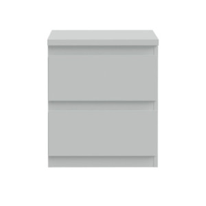 Zoom Comodino Morgan 2 cassetti 41.8 x 32.2 x H 49.3 cm. colore grigio chiaro