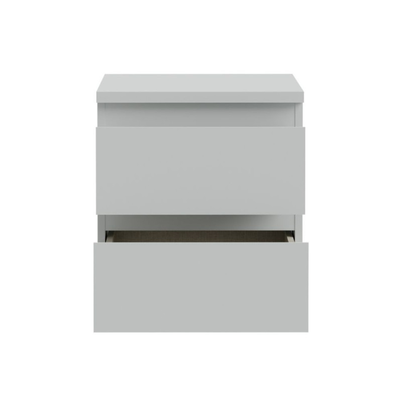 Comodino Morgan 2 cassetti 41.8 x 32.2 x H 49.3 cm. colore grigio chiaro