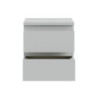 Comodino Morgan 2 cassetti 41.8 x 32.2 x H 49.3 cm. colore grigio chiaro
