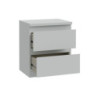 Comodino Morgan 2 cassetti 41.8 x 32.2 x H 49.3 cm. colore grigio chiaro