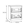 Comodino Morgan 2 cassetti 41.8 x 32.2 x H 49.3 cm. colore bianco
