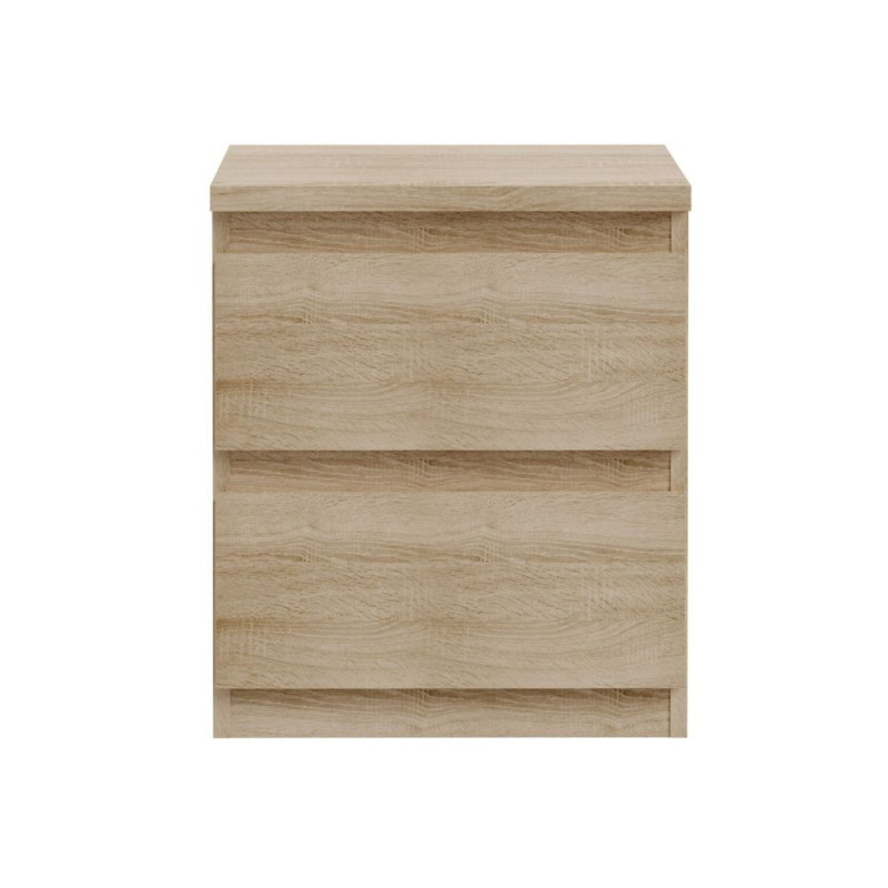 Comodino Morgan 2 cassetti 41.8 x 32.2 x H 49.3 cm. colore rovere