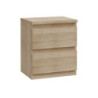 Comodino Morgan 2 cassetti 41.8 x 32.2 x H 49.3 cm. colore rovere