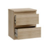 Comodino Morgan 2 cassetti 41.8 x 32.2 x H 49.3 cm. colore rovere