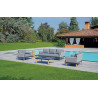 Set salotto Houston in alluminio da giardino moderno e resistente