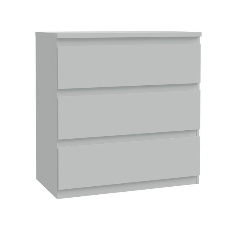 Cassettiera Morgan 3 cassetti 77.2x79.8x42.2 cm. colore grigio chiaro