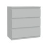 Cassettiera Morgan 3 cassetti 77.2x79.8x42.2 cm. colore grigio chiaro